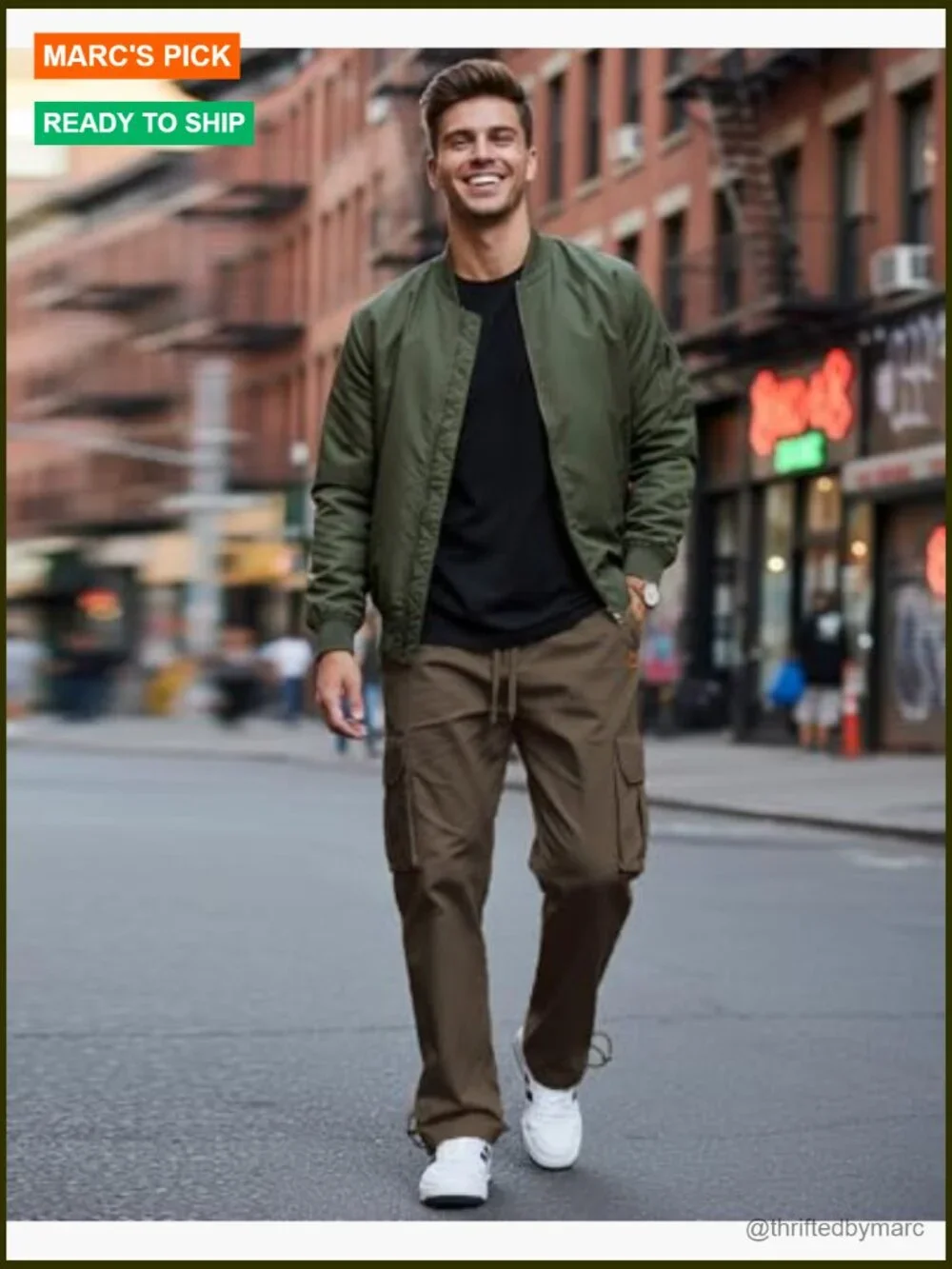 Men's Cargo Joggers Relaxed Fit Cotton Sweatpants with Pockets